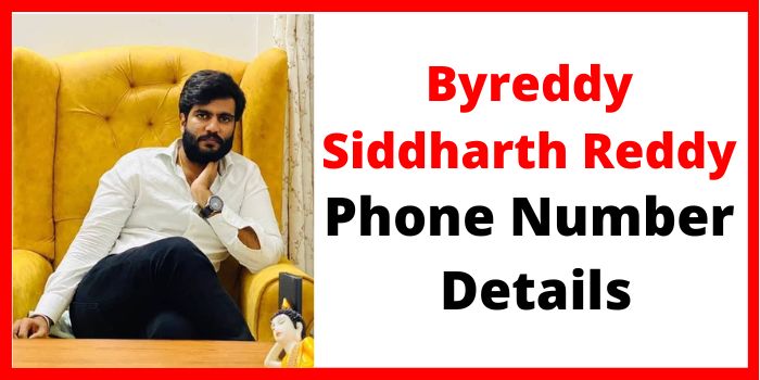 Byreddy Siddharth Reddy phone number